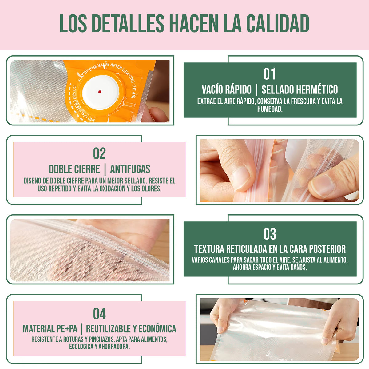 Set Bolsa al Vacio talla XL